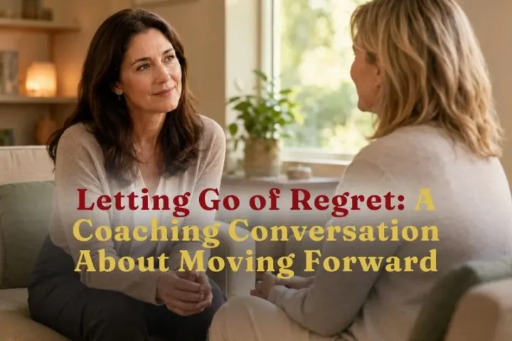 two women having a coaching session on letting go of regret and moving forward