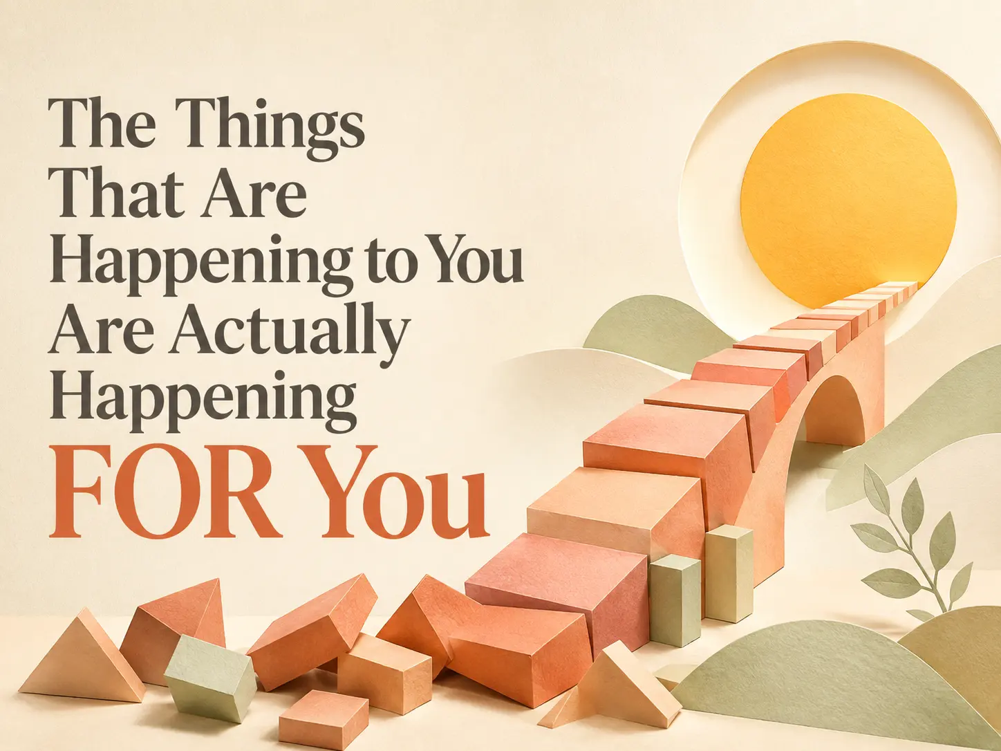 The Things That Are Happening to You Are Actually Happening FOR You